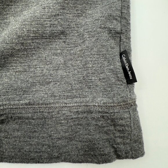 Calvin Klein Sweater Men’s M Gray Cotton Pullover 1/4 Zip Classic Knit Casual - Picture 5 of 10